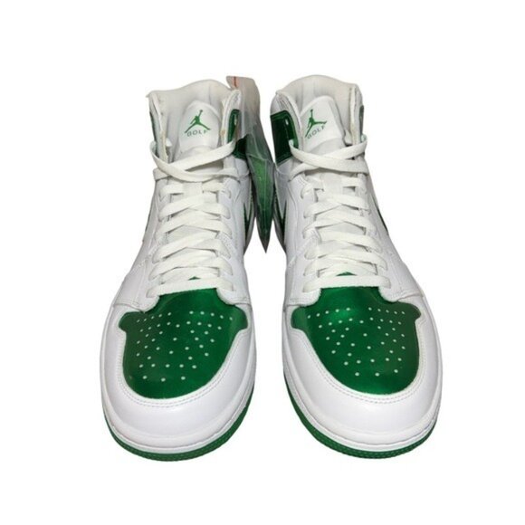Nike Air Jordan 1 High Golf White Pine Green Mens USA 11 Uk 10 Spikeless - Picture 3 of 6